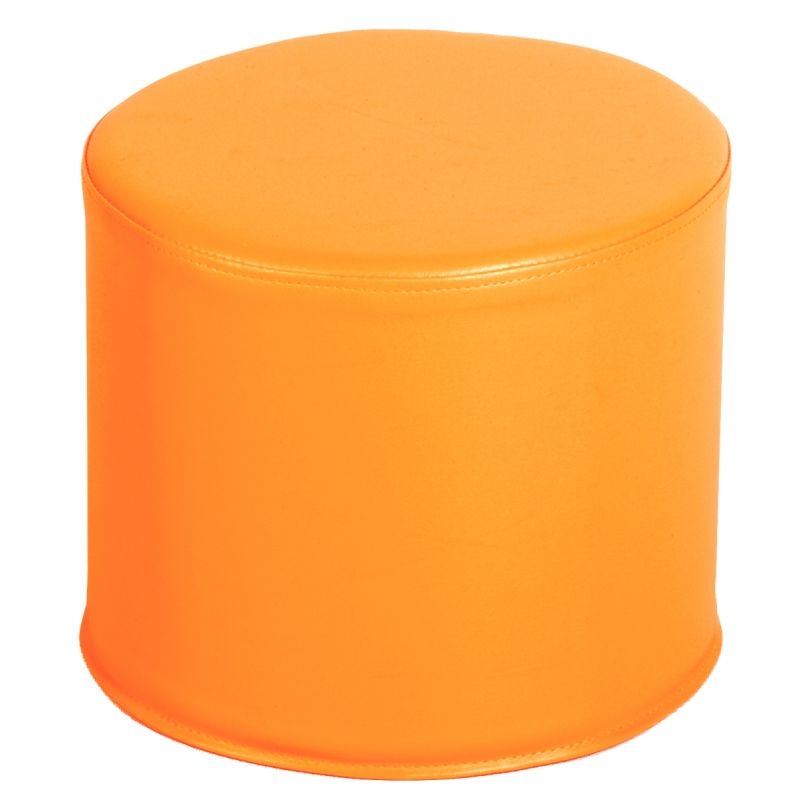 Pouf rond PVC orange