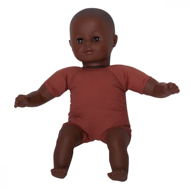 Poupon type africain, corps en tissu souple, hauteur 32 cm | MilBulles
