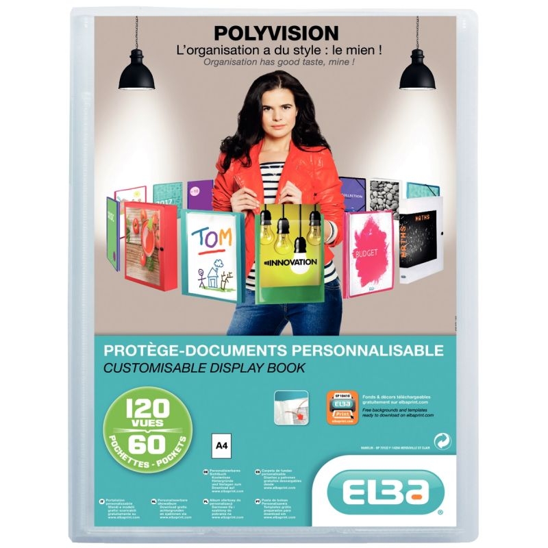 Protège-documents personnalisable 120 vues incolore