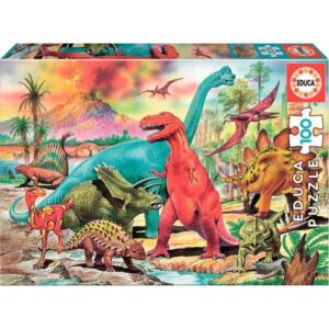 Puzzle 100 pièces, les dinosaures