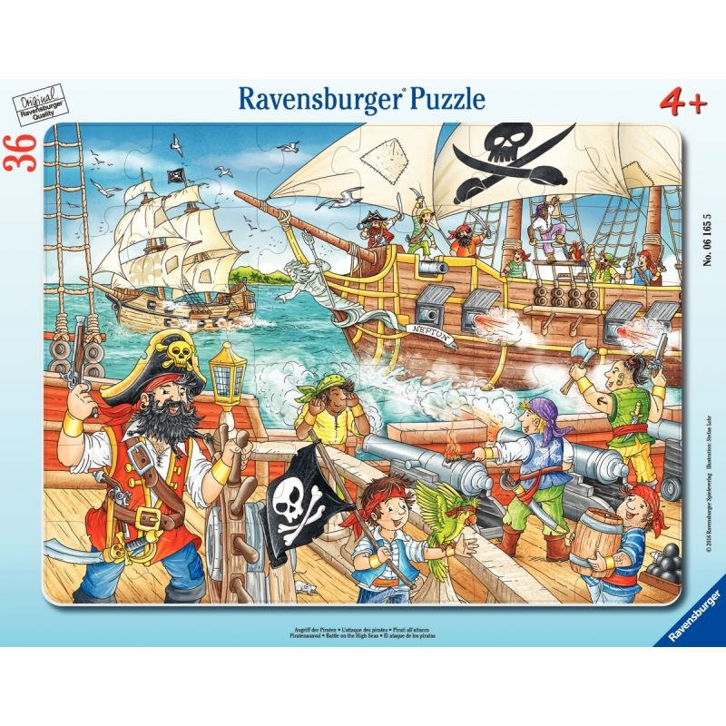 Puzzle à cadre 36 pièces, l’attaque des pirates