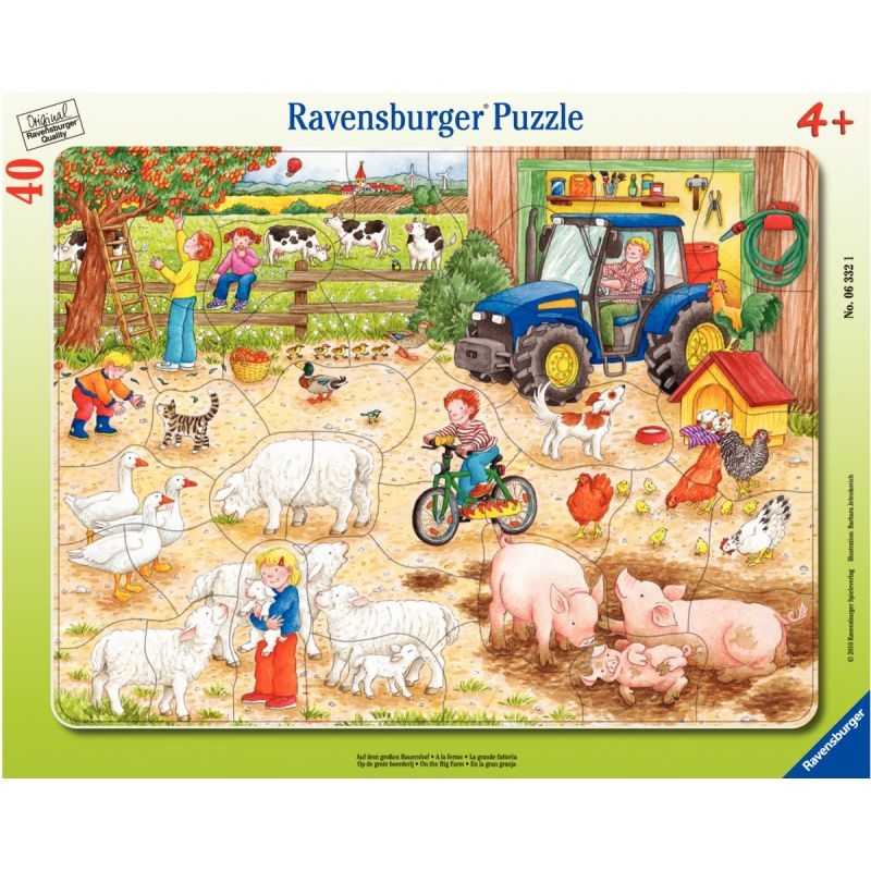 Puzzle à cadre 40 pièces, la ferme