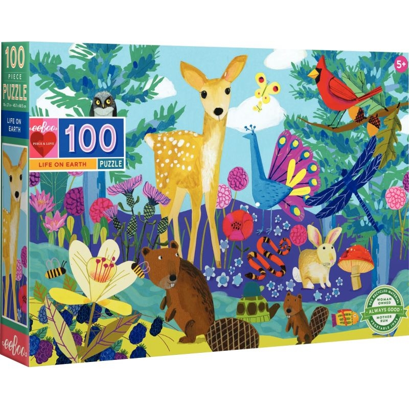 Puzzle de 100 pièces EEBOO, la vie sur terre