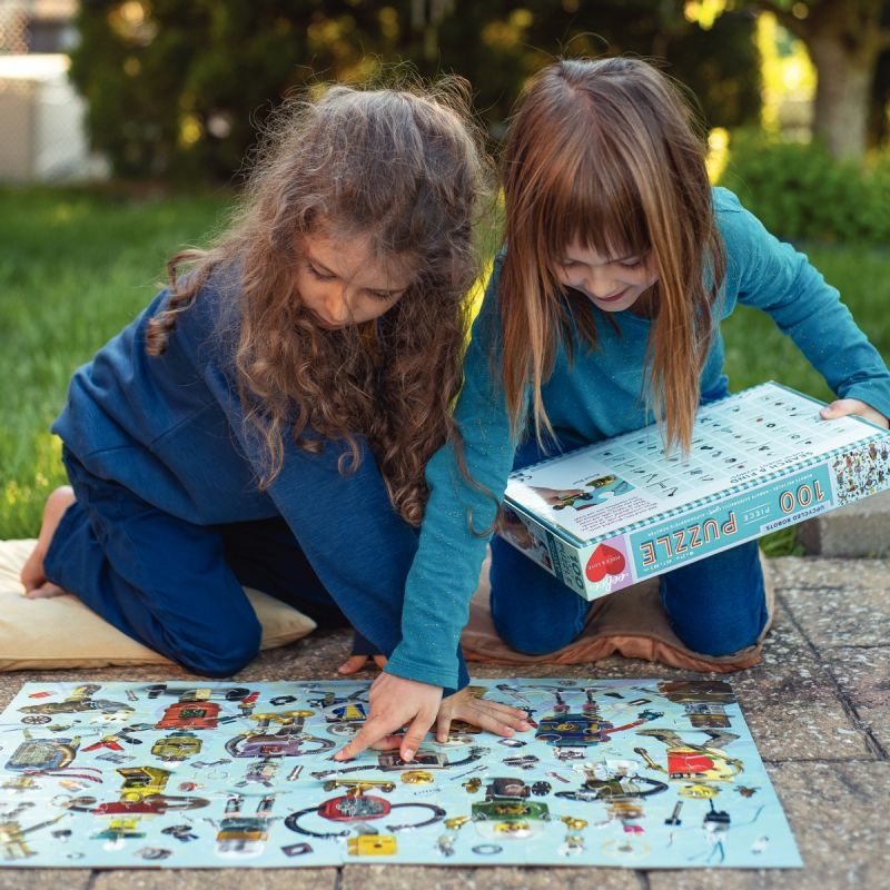 Puzzle de 100 pièces EEBOO, les robots recyclés