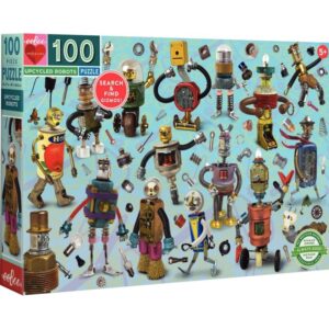 Puzzle de 100 pièces EEBOO, les robots recyclés
