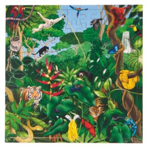 Puzzle de 81 pièces en bois, la forêt tropicale