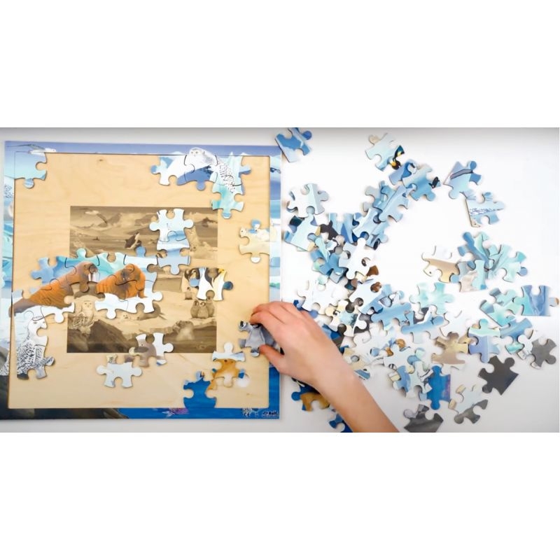 Puzzle de 81 pièces en bois, le Pôle Nord