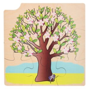 Puzzle en bois 4 niveaux 4 saisons 36 pièces