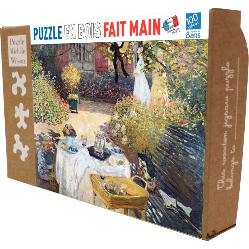 Puzzle en bois d’environ 100 pièces, LE DÉJEUNER de Claude MONET