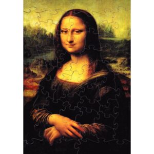 Puzzle en bois d’environ 50 pièces, La Joconde – Mona Lisa de LEONARD DE VINCI