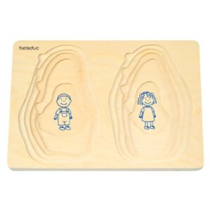 Puzzle en bois multi-niveaux sur le thème du cycle de la vie