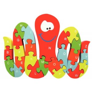 Puzzle pieuvre 3D, alphabet et chiffres