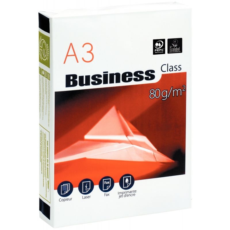 Rame de 500 feuilles de papier blanc 80g de format A3 BUSINESS