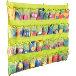 Rangement mural 40 pochettes vert