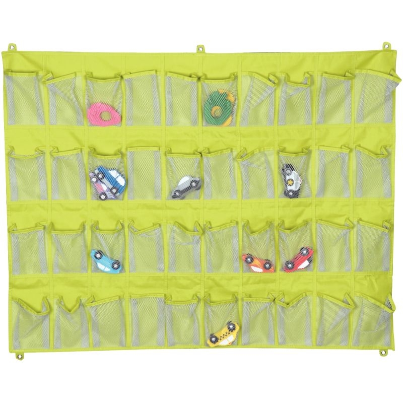 Rangement mural 40 pochettes vert