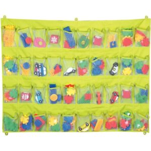 Rangement mural 40 pochettes vert