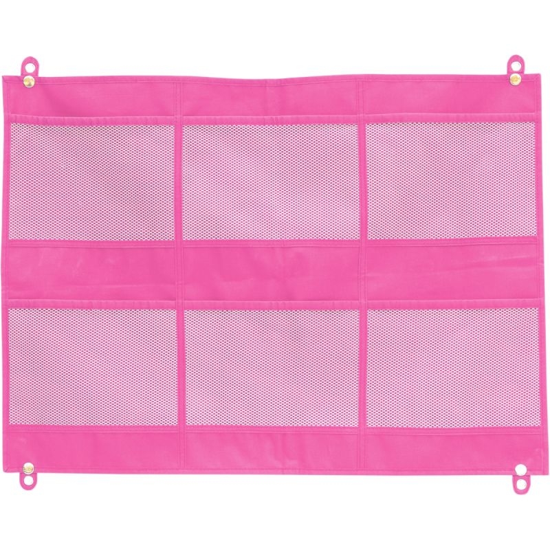 Rangement mural 6 pochettes fuchsia