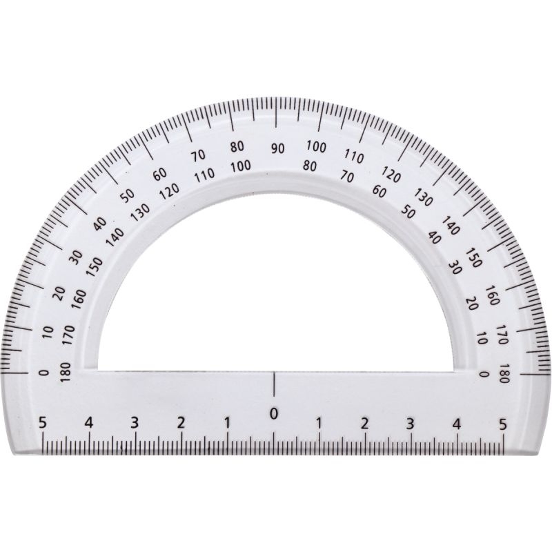 Rapporteur cristal gradué 12 cm