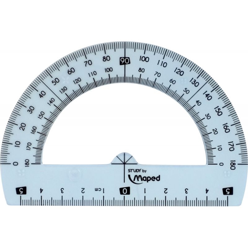 Rapporteur demi cercle 12 cm