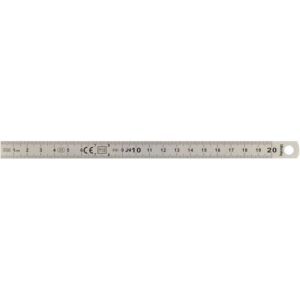 Réglet inox 2 faces 20 cm