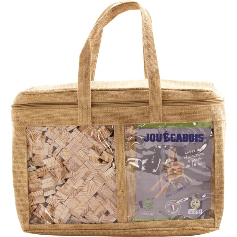 Sac en toile de jute JOUECABOIS, 400 planchettes