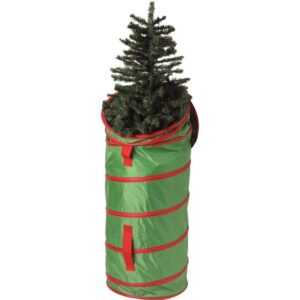 Sac pour sapin de Noël vert/rouge