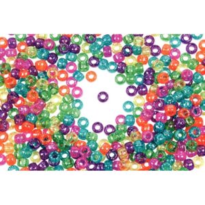 Sachet de 1 000 perles cassis pailletées