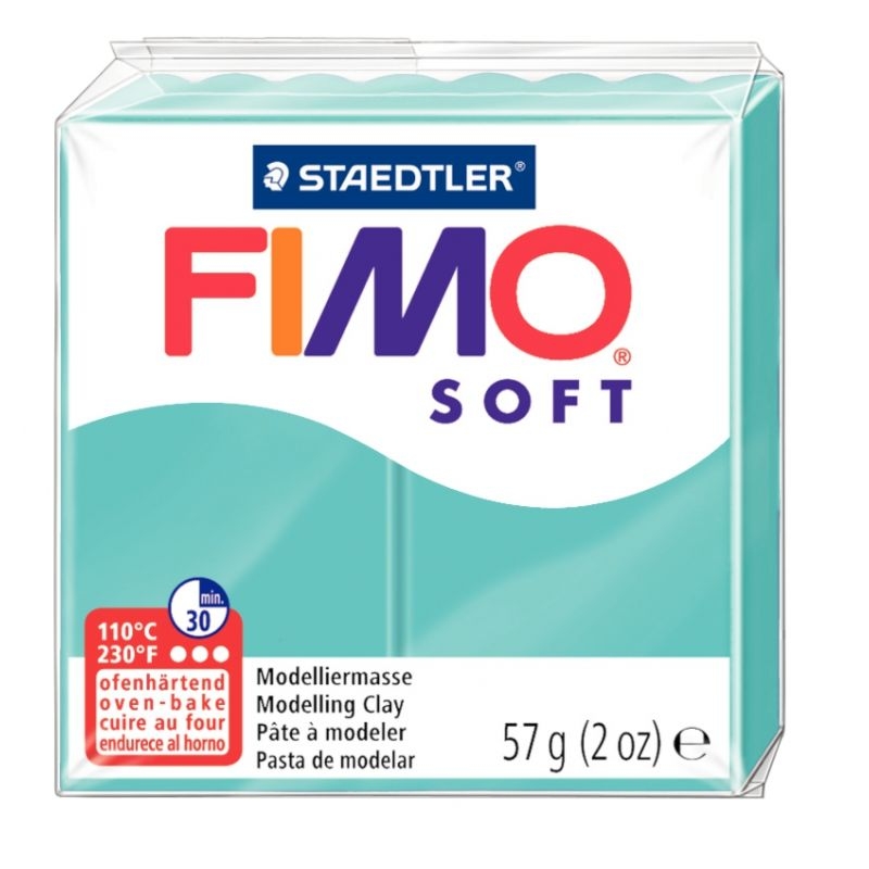 Sachet de 10 pains de 57 grammes de pâte à modeler Fimo Soft dont 1 Effect assorties
