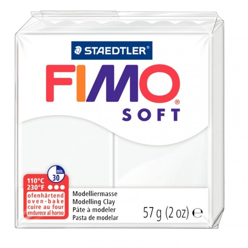 Sachet de 10 pains de 57 grammes de pâte à modeler Fimo Soft dont 1 Effect assorties