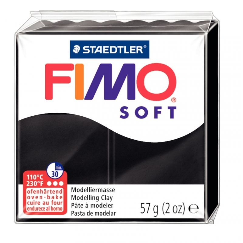 Sachet de 10 pains de 57 grammes de pâte à modeler Fimo Soft dont 1 Effect assorties