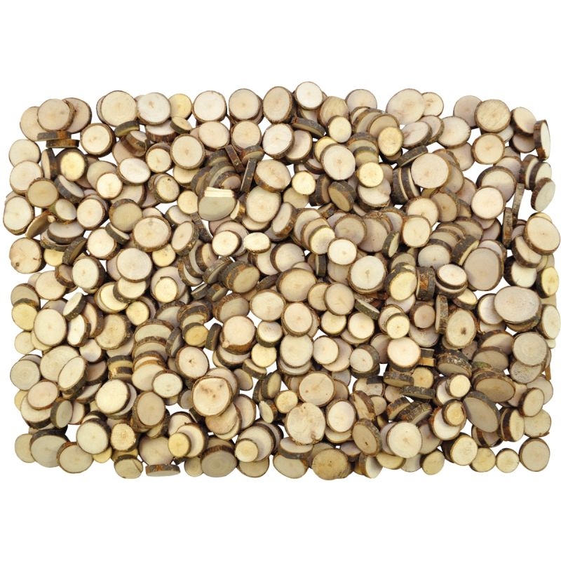 Sachet de 1kg de rondelles en bois diamètres assortis