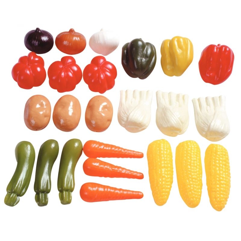 Sachet de 24 légumes petits modèles assortis, en plastique