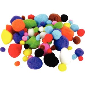 Sachet de 300 pompons tailles et couleurs assorties