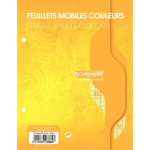 Sachet de 50 feuillets mobiles coloris jaune