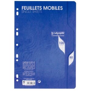 Sachet de 50 feuillets mobiles blanc