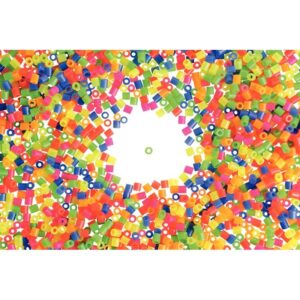 Sachet de 6 000 perles Hama à repasser taille midi néon