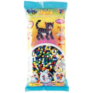 Sachet de 6 000 perles Hama à repasser taille midi vive