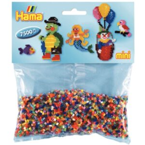 Sachet de 7 500 perles Hama à repasser taille mini coloris assortis