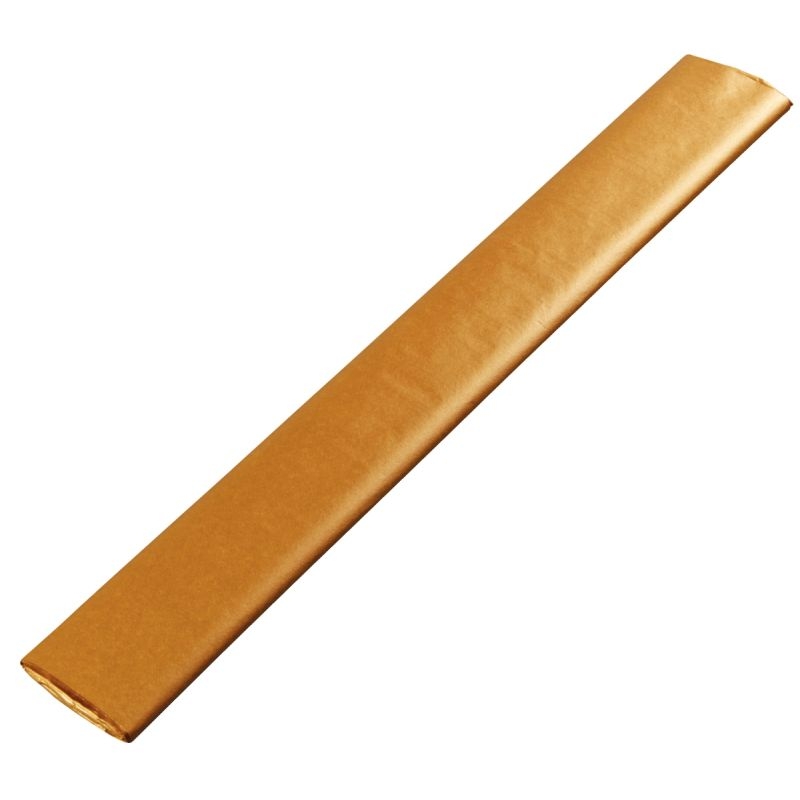 Sachet de 8 feuilles papier de soie 50 x 75 cm couleur or