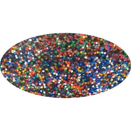 Salière de 100 grammes de poudre scintillante multicolore