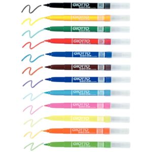 Schoolpack de 48 feutres textile pointe moyenne coloris assortis