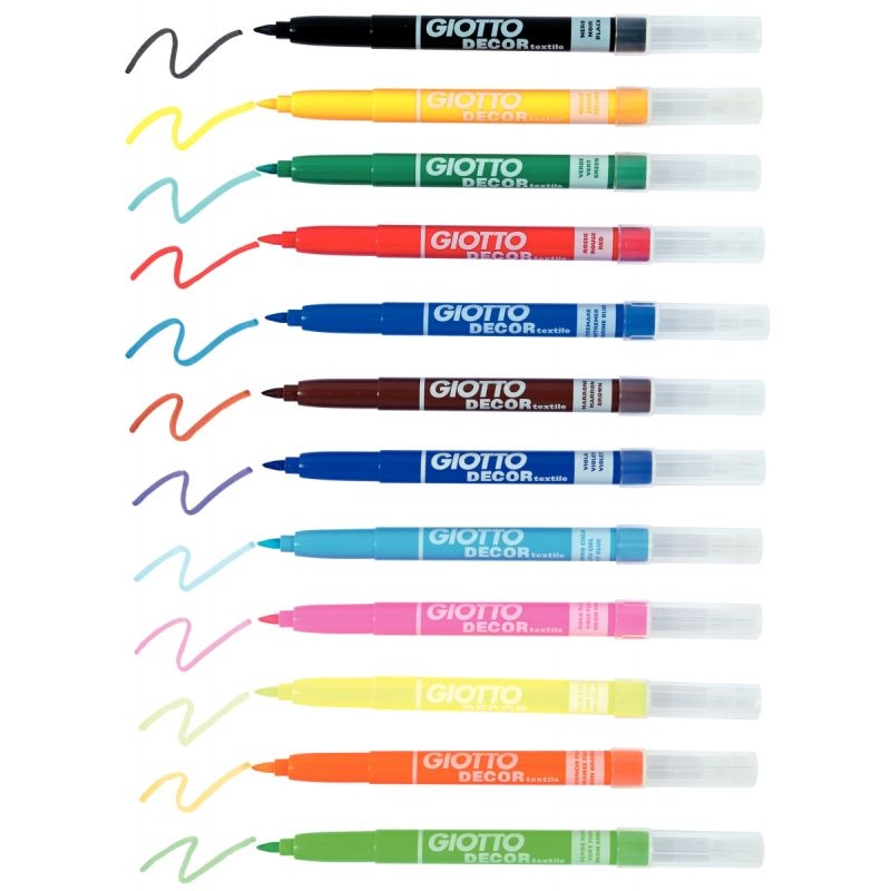 Schoolpack de 48 feutres textile pointe moyenne coloris assortis