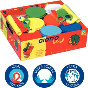 Schoolpack de 8 pots de 220G de pâte à jouer GIOTTO bébé