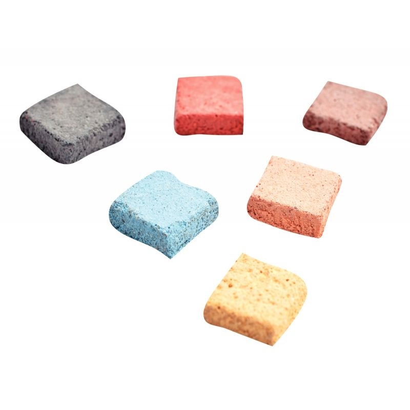 Seau de 1kg de petites mosaïques antiques, 10×10 mm, 12 couleurs assorties