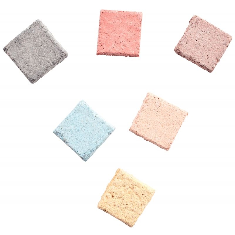 Seau de 1kg de petites mosaïques antiques, 10×10 mm, 12 couleurs assorties