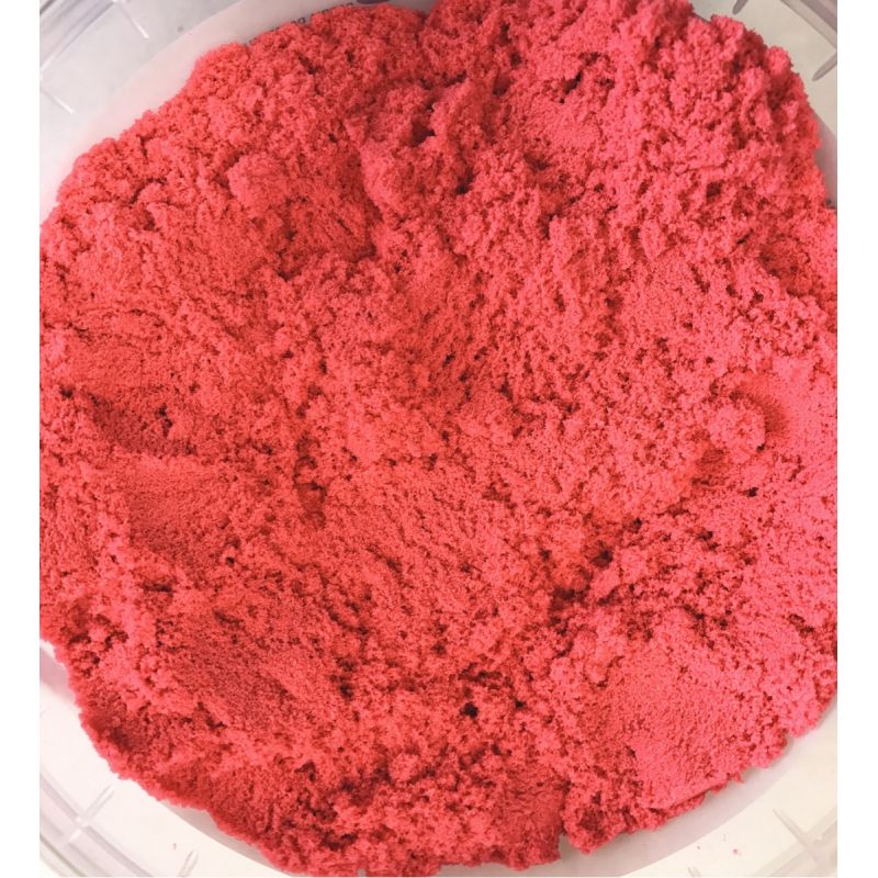 Seau de 750 grammes de sable magique coloris rouge