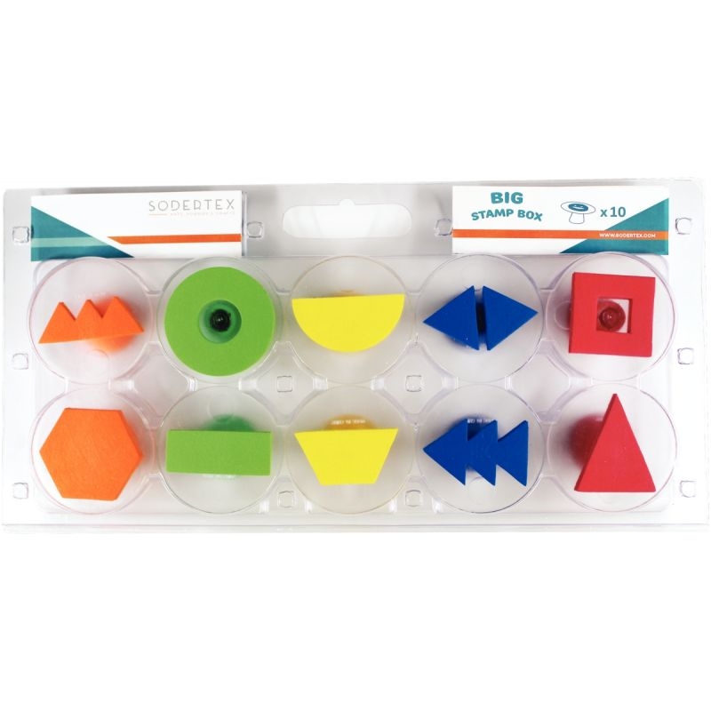 Set de 10 tampons D. 7,5 cm EVA les formes