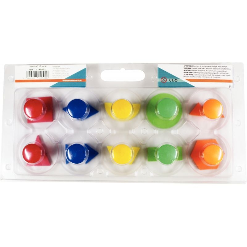 Set de 10 tampons D. 7,5 cm EVA les formes