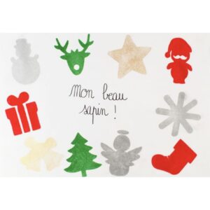 Set de 10 tampons D. 7,5 cm EVA thème Noël