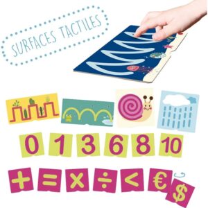 Set de 23 cartes tactiles les chiffres et les tracés